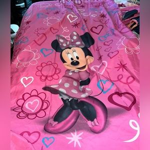 Pair of Pink Minnie Mouse Curtain Panels NWOT w/ Tie Backs